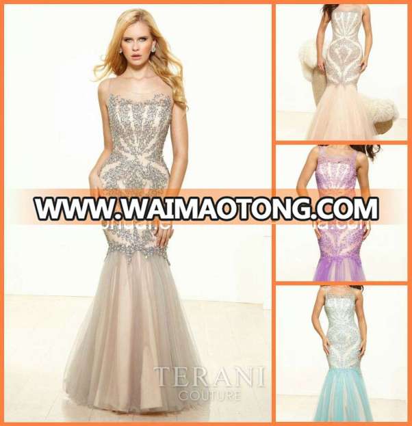 Sequins Beading Evening Dress Drop Shipping Prom Gown P3117