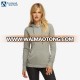 simple casual solid gray color sports fitness pullover women hoodie