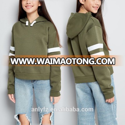 Chinese clothing manufacturers plain girls hoodies pullover sweatshirt with hood for young girls