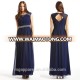 china latest fashion maxi dresses long open back chiffon maxi dresses embellished navy long maxi dress