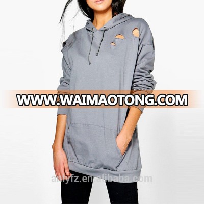 Women casual wear pullover fashion long sleeves kangaroo pocket fleece crop top hoodie custom